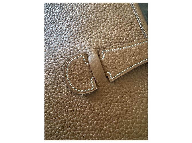 Borsa Hermès Evelyne in pelle marrone Cammello - vista 10