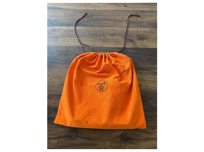 Borsa Hermès Evelyne in pelle marrone Cammello - vista 14