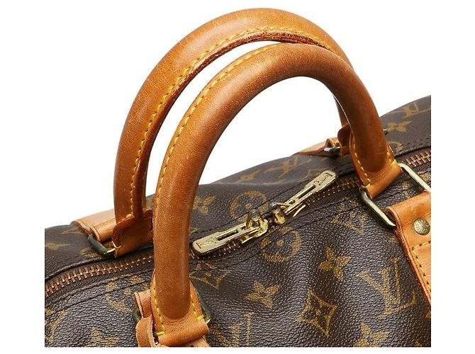 Borsa Boston Louis Vuitton Monogram Keepall 50 Marrone - vista 9