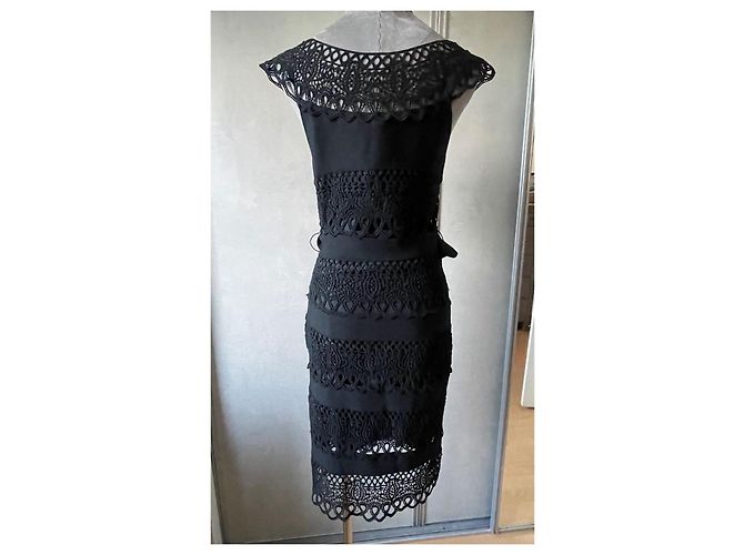 Vestido Dior de ganchillo de encaje negro - vista 5