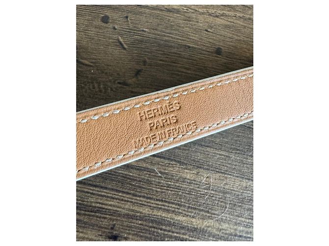 Bracciale Hermès Kelly Double Tour Bianco Pelle - vista 5