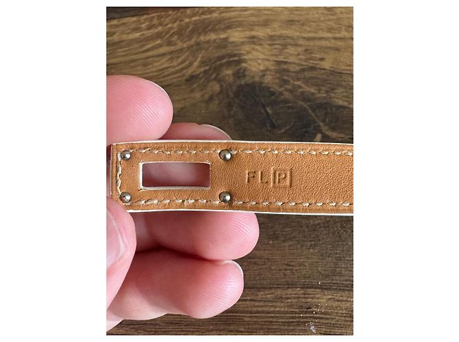 Bracciale Hermès Kelly Double Tour Bianco Pelle - vista 6