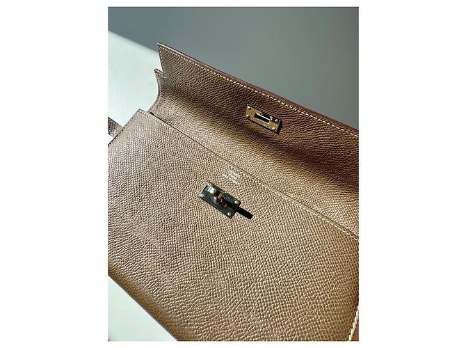 Carteira Hermès Kelly Long Epsom Taupe Camelo - vista 6