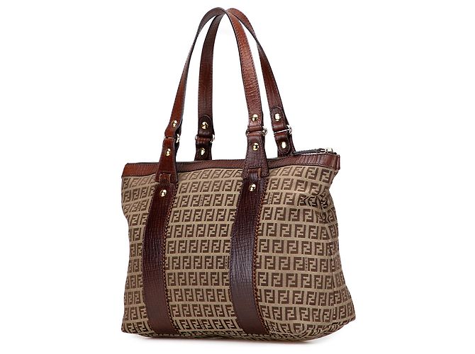 Fendi Zucchino Canvas Tote in Beige - Ansicht 2