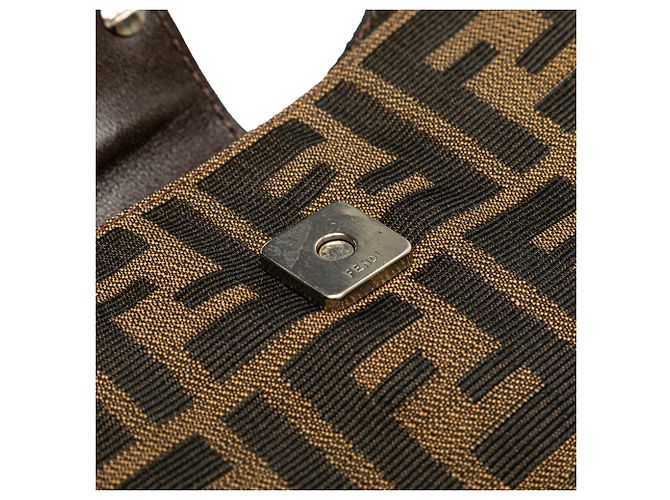 Fendi Braune Zucca Canvas Schultertasche - Ansicht 8