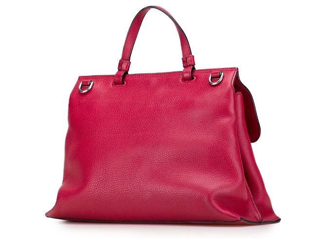 Bamboo Bolsa Satchel Daily Gucci em couro de bezerro rosa tamanho Medium com alça de bambu - vista 2