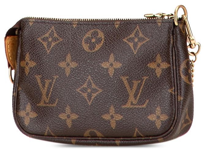 Mini Pochette Accessoires Louis Vuitton aus braunem Monogramm - Ansicht 2
