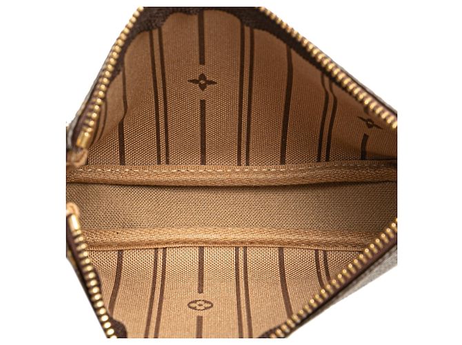 Mini Pochette Accessoires Louis Vuitton aus braunem Monogramm - Ansicht 4
