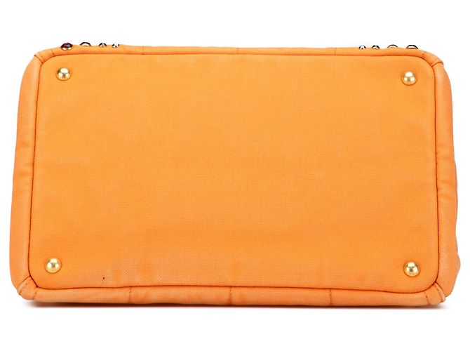 Prada Orange Canvas Canapa Bijoux Handtasche - Ansicht 3