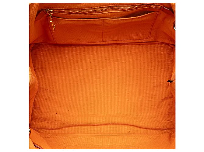 Prada Orange Canvas Canapa Bijoux Handtasche - Ansicht 4