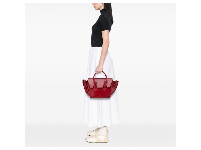 Céline Celine Red Small Leather Tie Tote - view 11