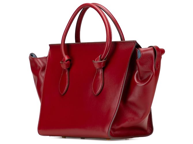 Céline Celine Red Small Leather Tie Tote - view 2