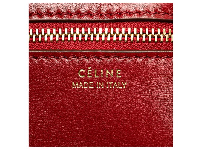 Céline Celine Red Small Leather Tie Tote - view 5