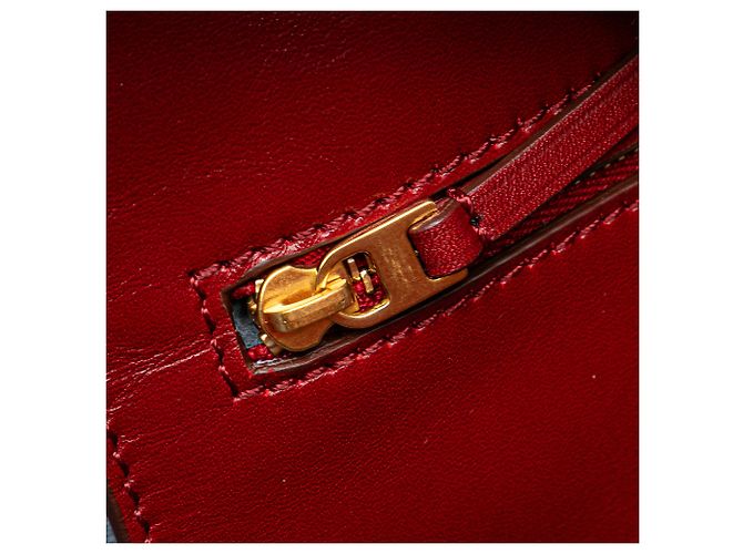 Céline Celine Red Small Leather Tie Tote - view 7