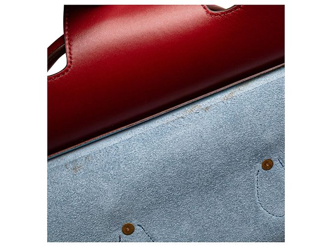 Céline Celine Red Small Leather Tie Tote - view 8
