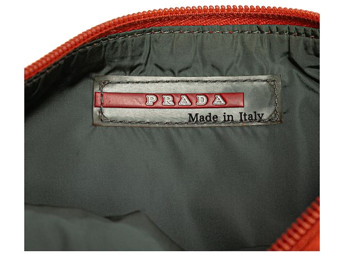 Prada Orange Tessuto Sport Shoulder Bag - view 5