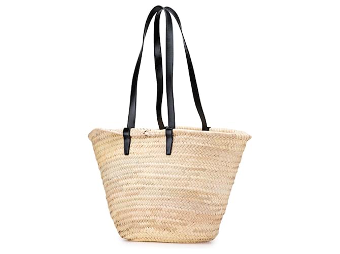 Céline Celine Panier Tote Classic in Raffia Beige - vista 2