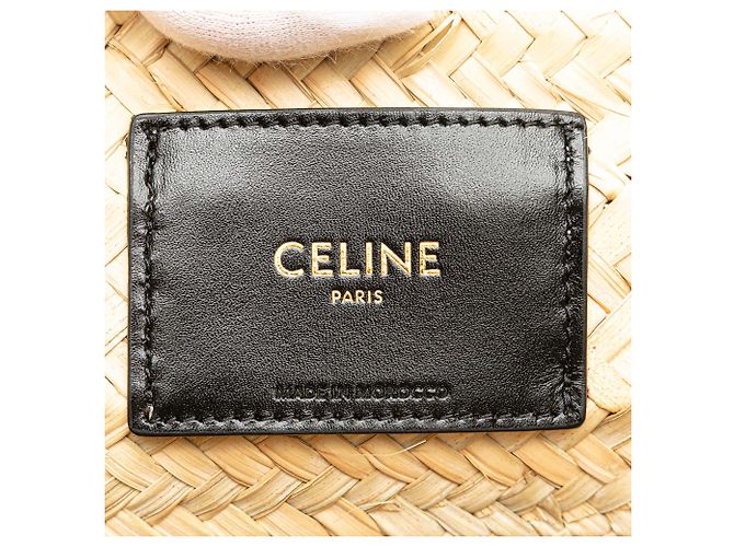 Céline Celine Panier Tote Classic in Raffia Beige - vista 5