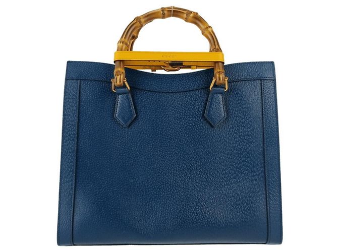 Borsa Tote Media Gucci Diana Blu - vista 3