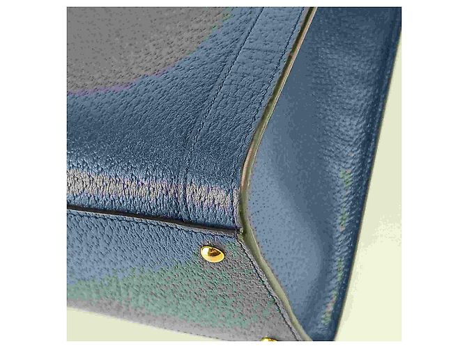 Borsa Tote Media Gucci Diana Blu - vista 5
