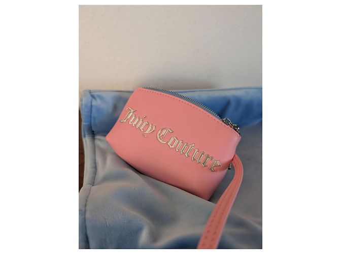Juicy Couture Iris Velvet L Shopper Polyester Azzurro Chiaro Rosa Blu - vista 5