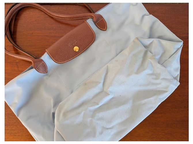 Pliage Borsa tote Longchamp in pelle e poliammide blu - vista 2