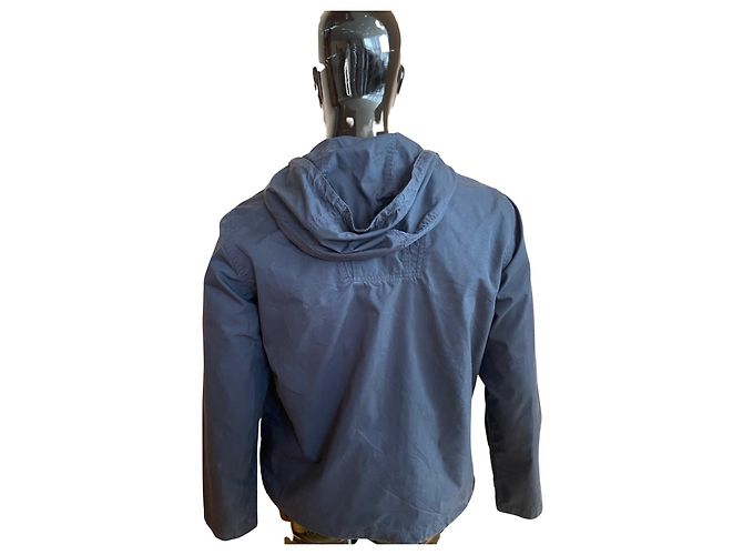Sandro Paris – Navy blue hooded anorak, half-zip & kangaroo pocket – Size M - view 4