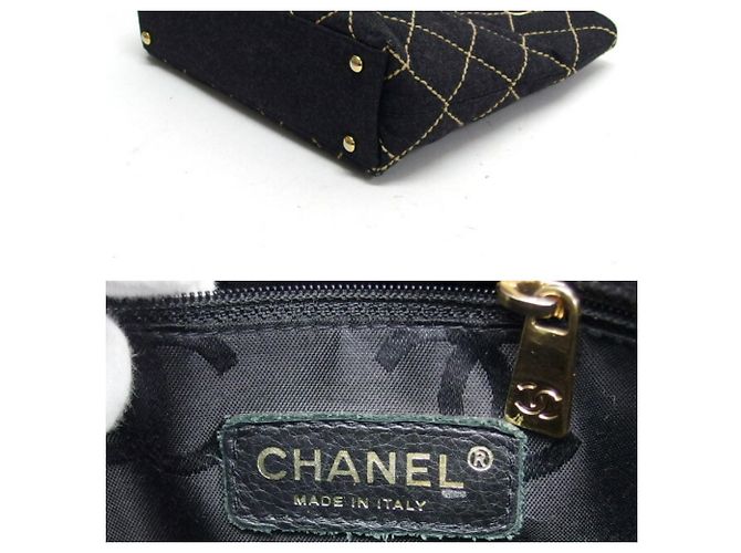 Borsa Tote Chanel Wild Stitch Chain Nero Grigio antracite - vista 4