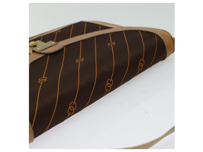 GUCCI Schultertasche aus Canvas Leder Braun Gold Auth ep9840 Golden - Ansicht 6