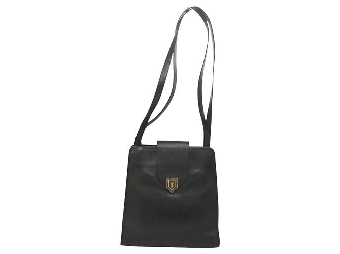 SAINT LAURENT Borsa a Spalla Pelle Nera Oro Auth 132147 Nero D'oro - vista 13