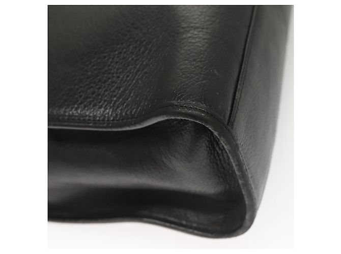 SAINT LAURENT Borsa a Spalla Pelle Nera Oro Auth 132147 Nero D'oro - vista 16