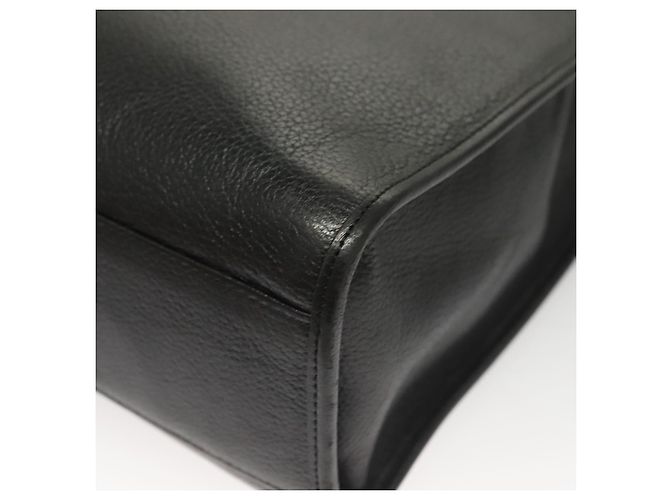 SAINT LAURENT Borsa a Spalla Pelle Nera Oro Auth 132147 Nero D'oro - vista 17