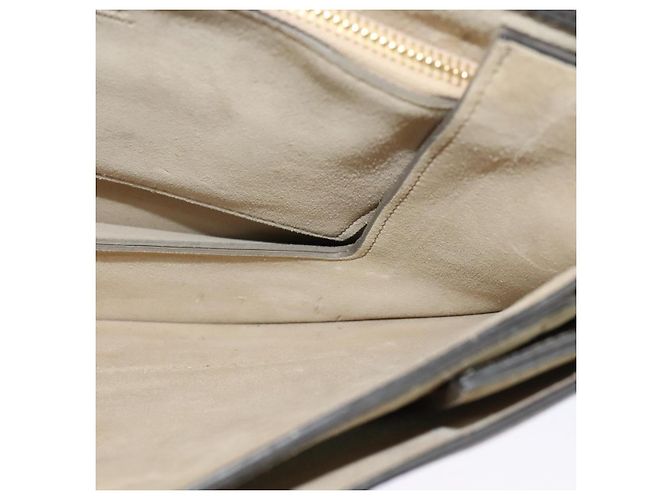 Chloé Borsa a Spalla Chloe Fay in Pelle Scamosciata Oro Grigio Auth gh269 Marrone D'oro - vista 20