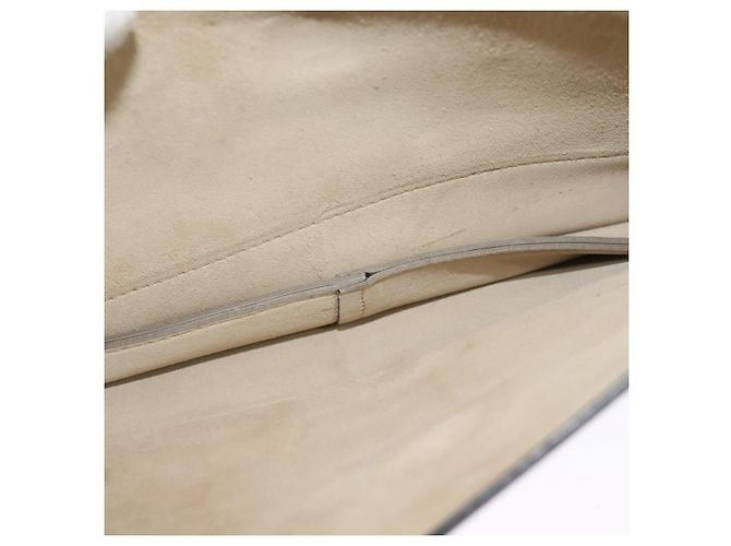 Chloé Borsa a Spalla Chloe Fay in Pelle Scamosciata Oro Grigio Auth gh269 Marrone D'oro - vista 23