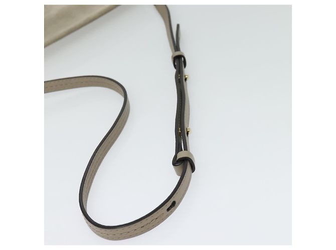 Chloé Borsa a Spalla Chloe Fay in Pelle Scamosciata Oro Grigio Auth gh269 Marrone D'oro - vista 7