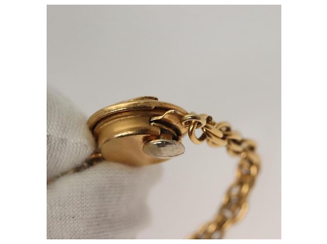 Collana in metallo CHANEL COCO Mark dorata CC Auth BA2608 D'oro - vista 11