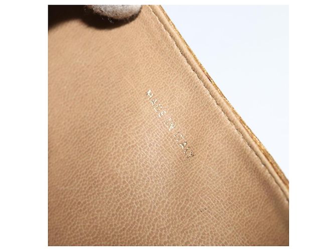 Céline Borsa a Spalla in Tela Macadam CELINE Beige Oro Auth bs27831 D'oro - vista 12
