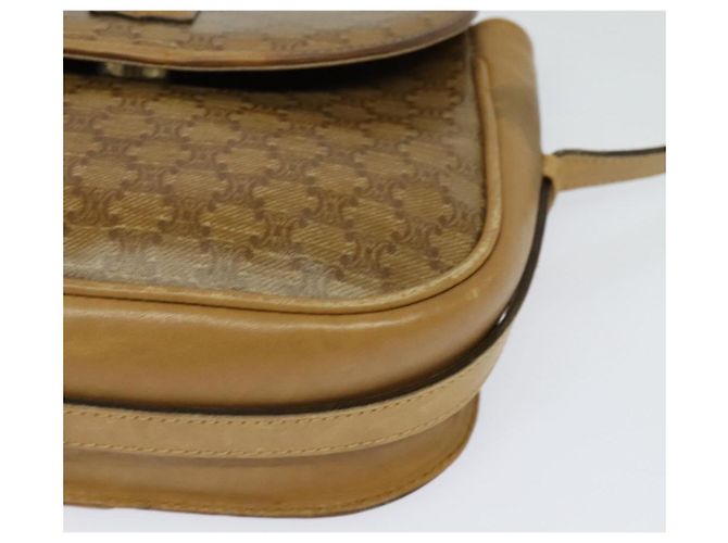 Céline Borsa a Spalla in Tela Macadam CELINE Beige Oro Auth bs27831 D'oro - vista 15