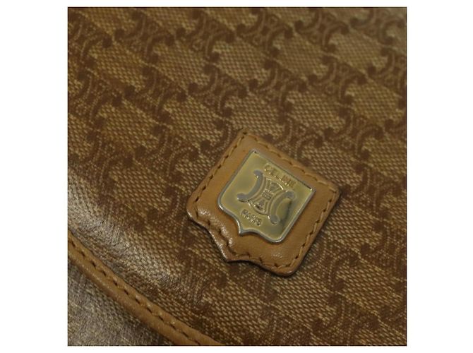 Céline Borsa a Spalla in Tela Macadam CELINE Beige Oro Auth bs27831 D'oro - vista 18