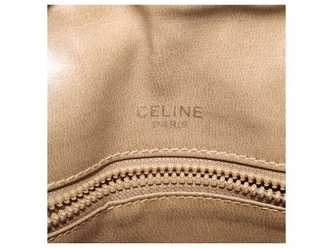 Céline Borsa a Spalla in Tela Macadam CELINE Beige Oro Auth bs27831 D'oro - vista 19