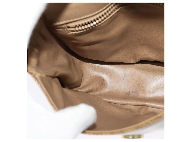 Céline Borsa a Spalla in Tela Macadam CELINE Beige Oro Auth bs27831 D'oro - vista 21