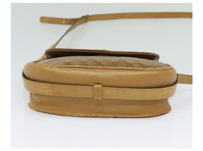 Céline Borsa a Spalla in Tela Macadam CELINE Beige Oro Auth bs27831 D'oro - vista 5