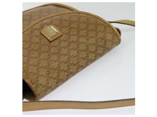 Céline Borsa a Spalla in Tela Macadam CELINE Beige Oro Auth bs27831 D'oro - vista 6