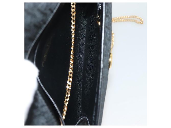 Borsa a spalla in tela Trotter Christian Dior nera e oro Auth bs27815 Nero D'oro - vista 12