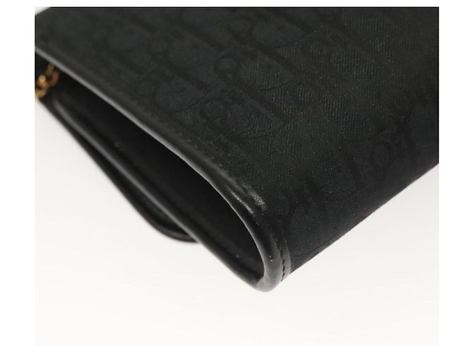 Borsa a spalla in tela Trotter Christian Dior nera e oro Auth bs27815 Nero D'oro - vista 17