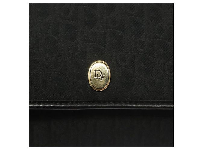 Borsa a spalla in tela Trotter Christian Dior nera e oro Auth bs27815 Nero D'oro - vista 19