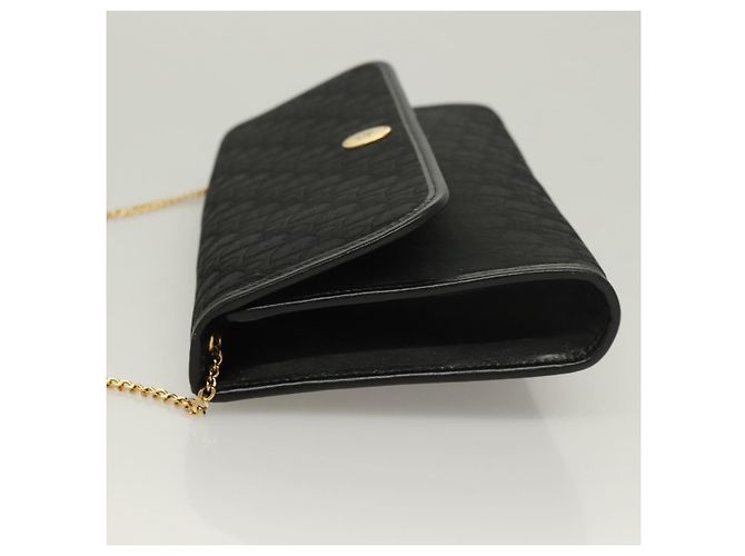 Borsa a spalla in tela Trotter Christian Dior nera e oro Auth bs27815 Nero D'oro - vista 4