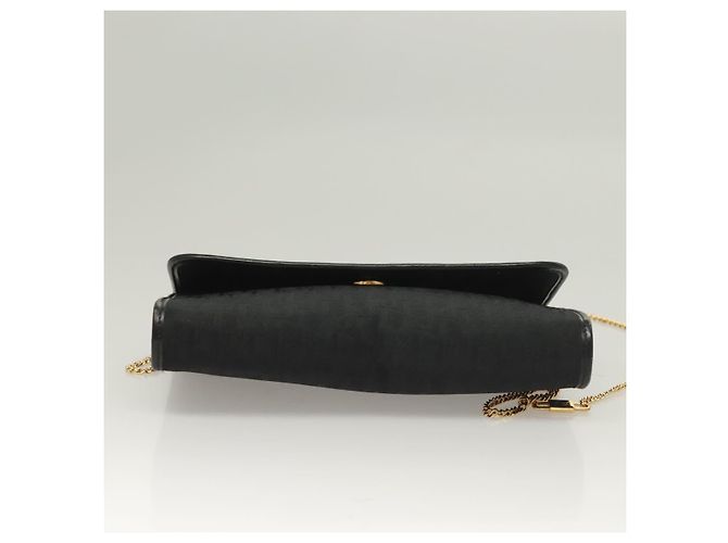 Borsa a spalla in tela Trotter Christian Dior nera e oro Auth bs27815 Nero D'oro - vista 5