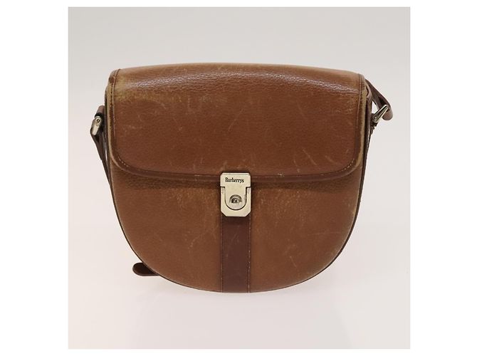 Autre Marque Borsa a Spalla Burberrys Nova Check in Pelle PVC 2 Set Beige Marrone Auth gh436 - vista 2