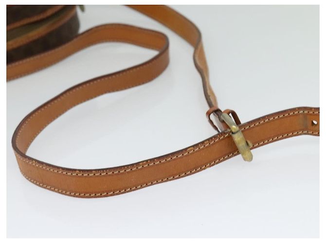 Céline Borsa a Spalla in Tela Macadam CELINE in Pelle PVC Marrone Oro Auth gh248 D'oro - vista 7